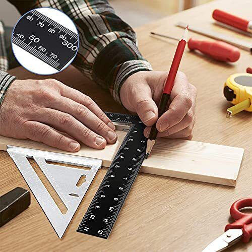 Double Side 90 Degree Angle | 0-30cm 0-20cm | Measuring Square Ruler - South East Clearance Centre