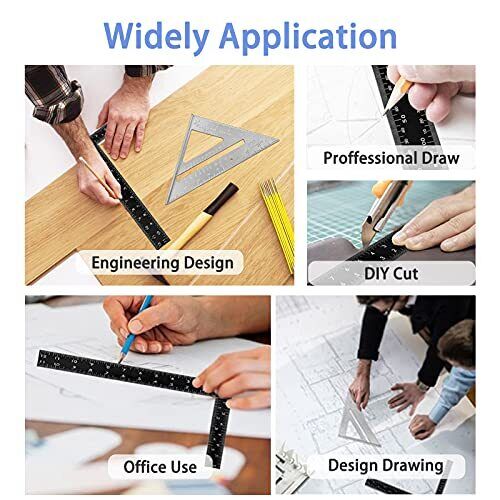 Double Side 90 Degree Angle | 0-30cm 0-20cm | Measuring Square Ruler - South East Clearance Centre