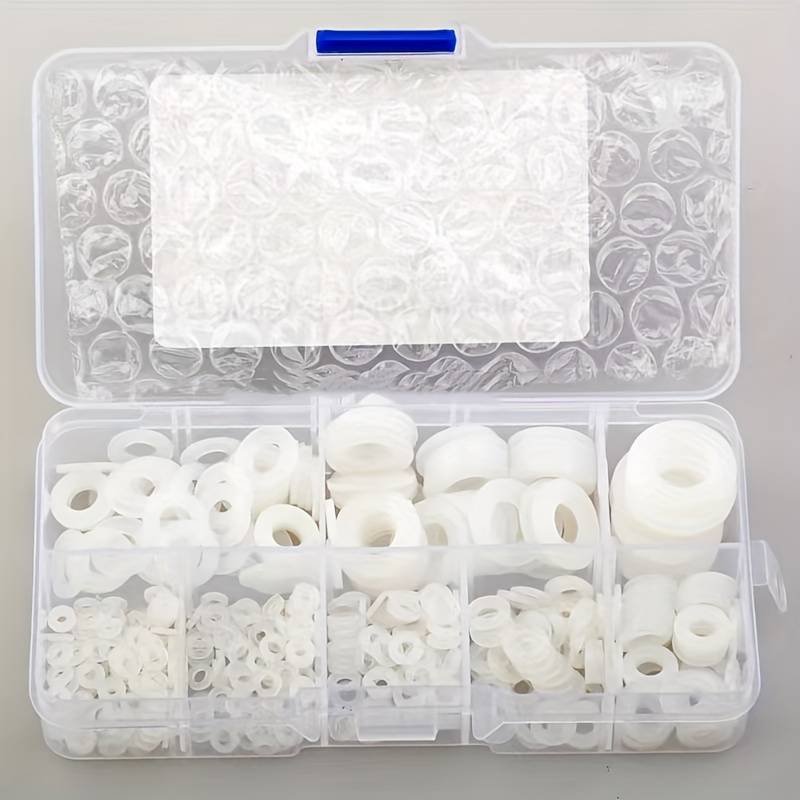 500 Piece Nylon White Washer Assortment Kit | M2-M10 - South East Clearance Centre