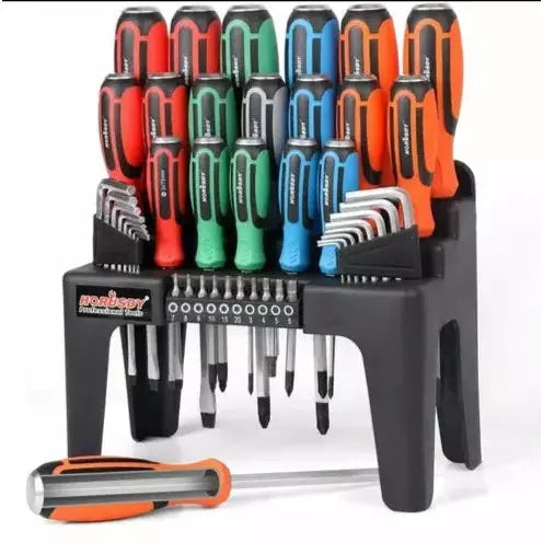 44-Piece Magnetic Screwdriver Set with Go-Thru Steel Blades | High Torque - South East Clearance Centre