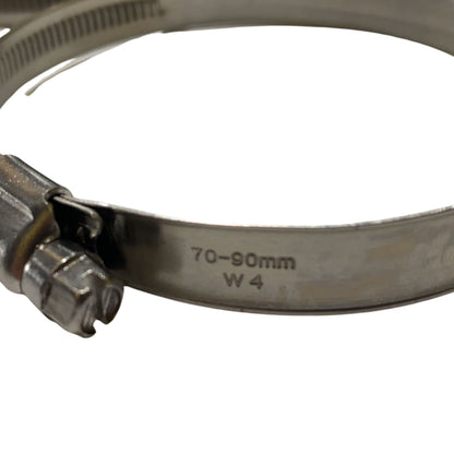 70-90mm - German Type 304 Hose Clamp - Fully Stainless Steel (10 Pieces) - South East Clearance Centre