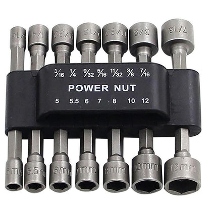 14 Pieces Nut Driver Set (5-12mm) (3/16-7/16) - South East Clearance Centre