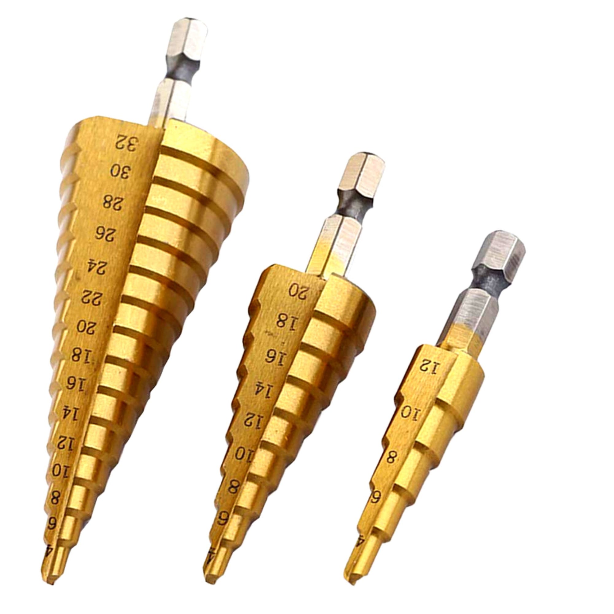 3 Piece HSS Step Drill Set - South East Clearance Centre