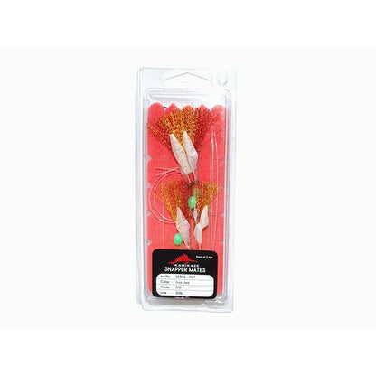 Snapper Rigs - KAMIKAZE  - 2Pk - 3-0 (Gold,Red) - 12 PACKETS-24 RIGS - South East Clearance Centre