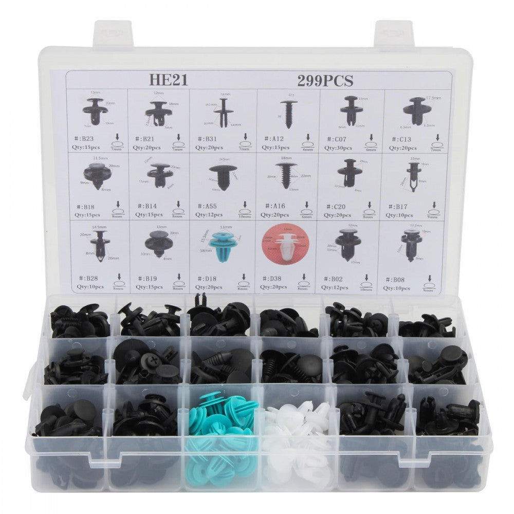 299 Piece Mega Auto Clip Assortment Kit - South East Clearance Centre