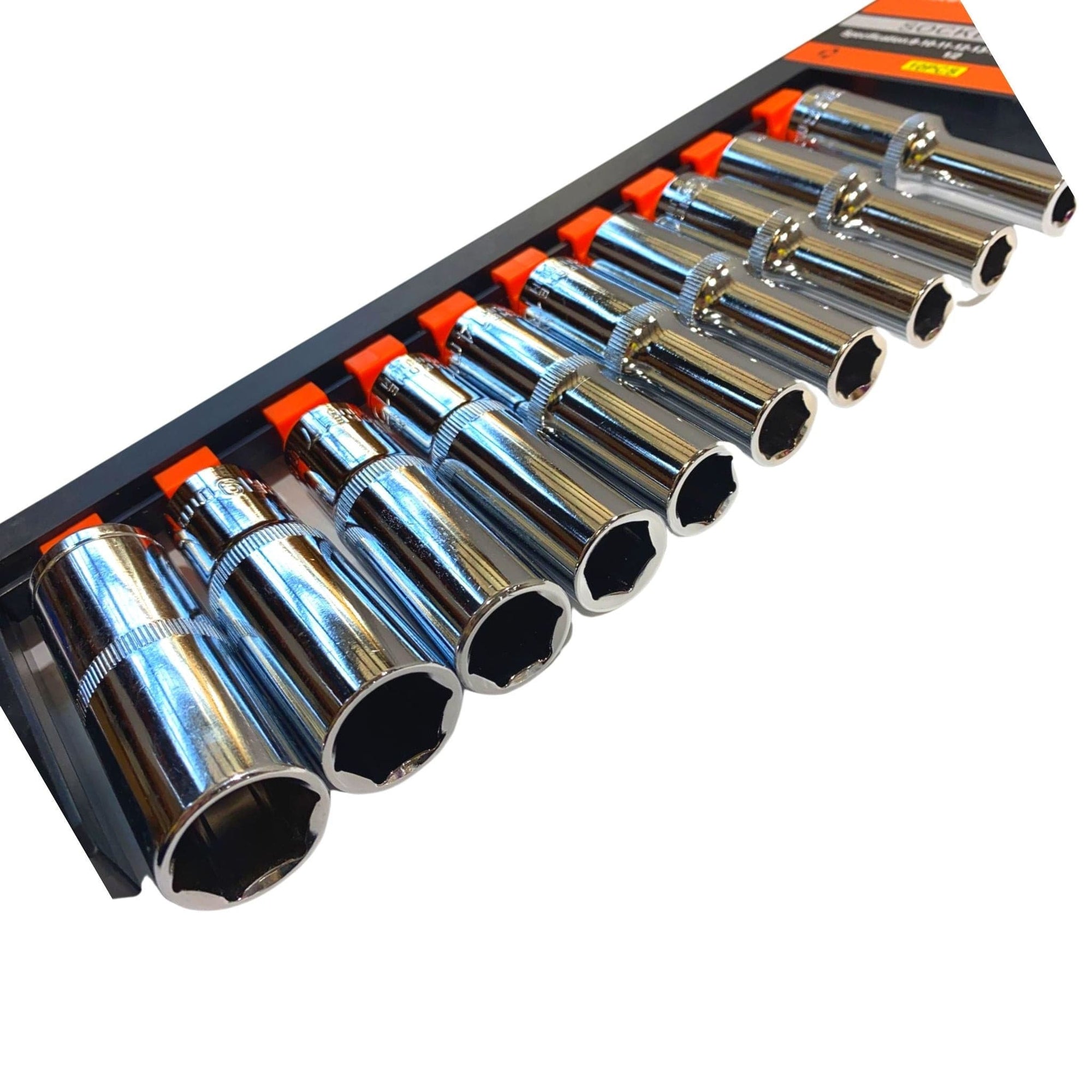 1/2" Socket Set Rail - 10 Pieces - South East Clearance Centre