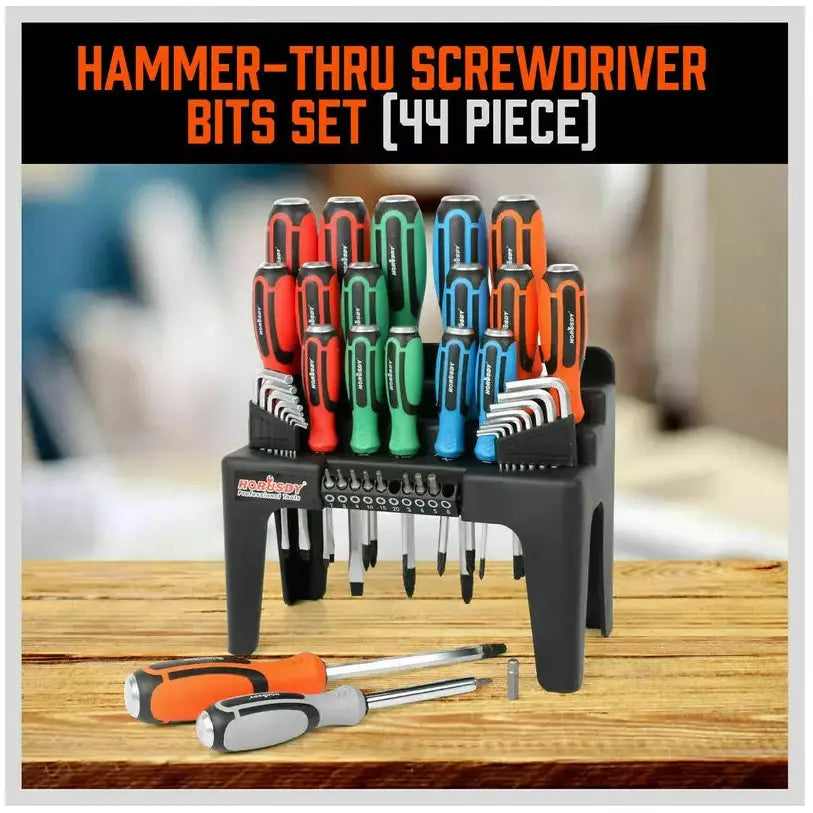 44-Piece Magnetic Screwdriver Set with Go-Thru Steel Blades | High Torque - South East Clearance Centre