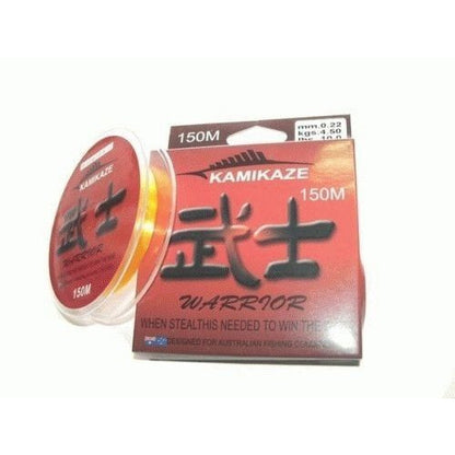 Kamikaze WARRIOR Japanese SuperGradeLine 150m 10lb ORANGE - South East Clearance Centre