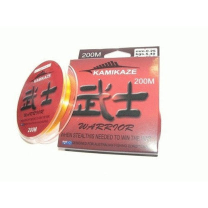 Kamikaze WARRIOR Japanese SuperGradeLine 200m 12lb ORANGE - South East Clearance Centre