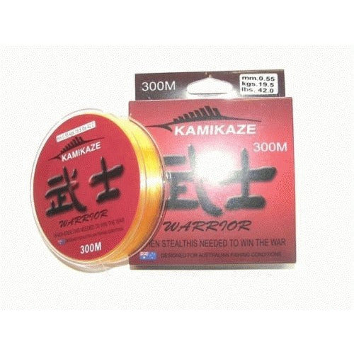 Kamikaze WARRIOR Japanese SuperGradeLine 300m 42lb ORANGE - South East Clearance Centre