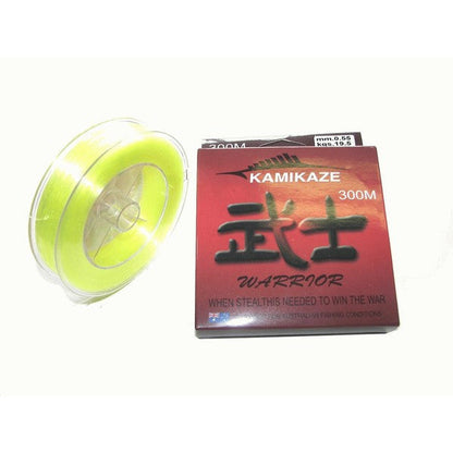 Kamikaze WARRIOR Japanese SuperGradeLine 300m 42lb YELLOW - South East Clearance Centre