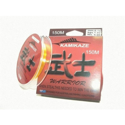 Kamikaze WARRIOR Japanese SuperGradeLine 150m 4lb ORANGE - South East Clearance Centre