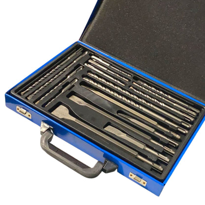 17 piece Sds Hammer Drill Bit Set With Metal Case - South East Clearance Centre