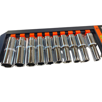 1/2" Socket Set Rail - 10 Pieces - South East Clearance Centre