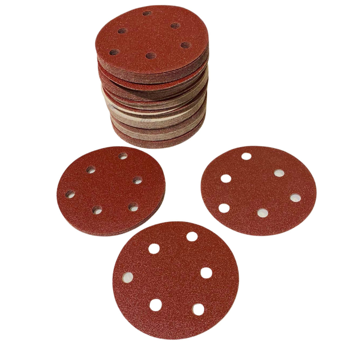 100 Pack - 125mm / 5&quot; Velcro Sanding Disc | 80 Grit - South East Clearance Centre