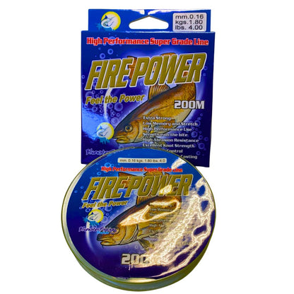 Yellow FIREPOWER Super Line 200m 4lb | 0.16mm - South East Clearance Centre