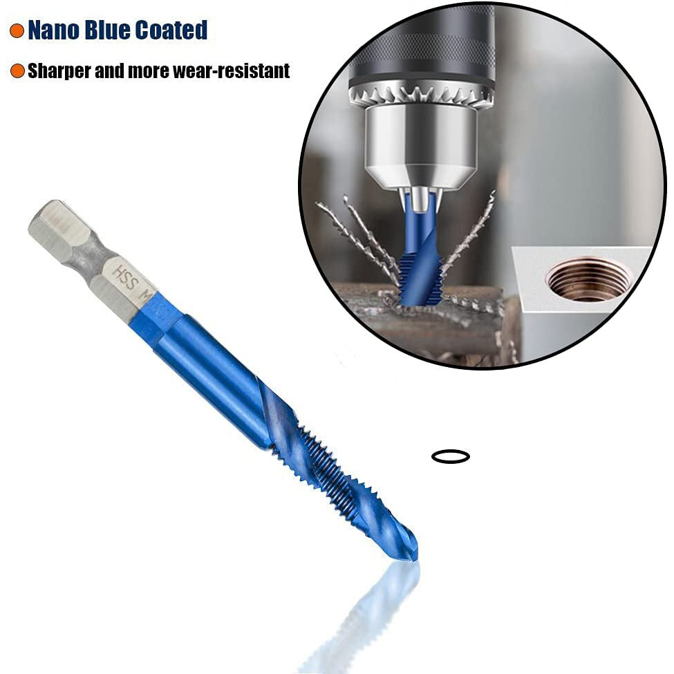 6 Piece 1/4" -Screw Thread Drill Bill Set | Nano Blue Coating | M3 - M10 - South East Clearance Centre