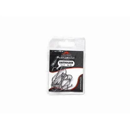 New 10 x Size 1 Kamikaze BAITHOLDER Black Nickel Hooks - South East Clearance Centre