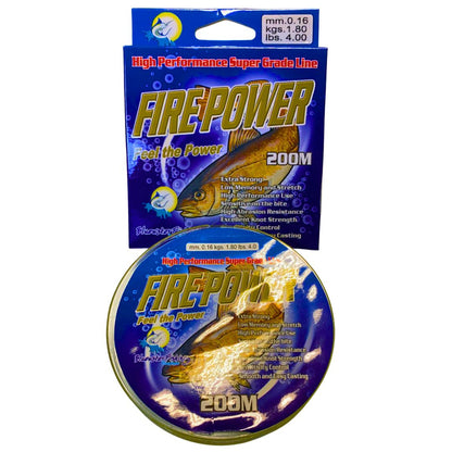 Yellow FIREPOWER Super Line 200m 4lb | 0.16mm - South East Clearance Centre