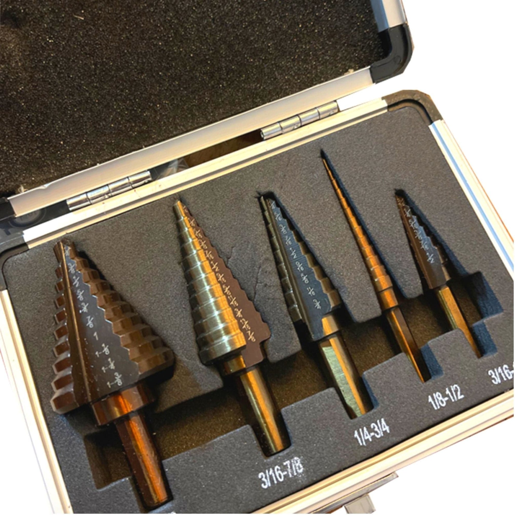 5 Piece HSS Step Drill Bit Set - South East Clearance Centre