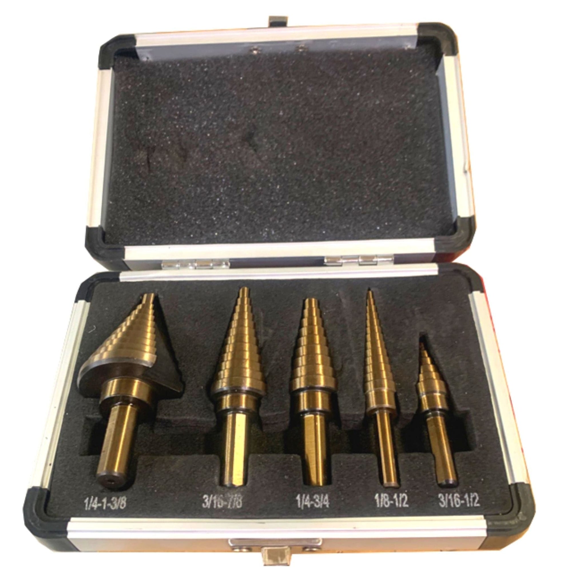 5 Piece HSS Step Drill Bit Set - South East Clearance Centre