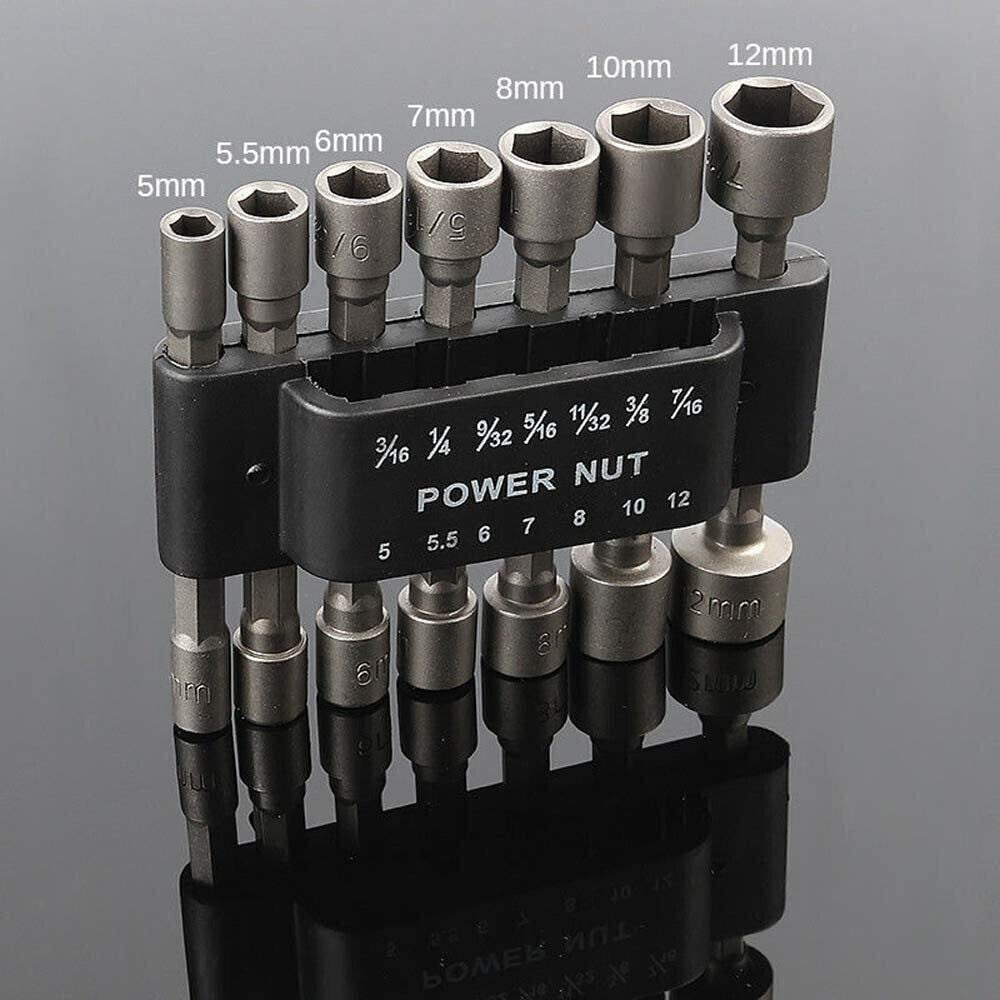 14 Pieces Nut Driver Set (5-12mm) (3/16-7/16) - South East Clearance Centre