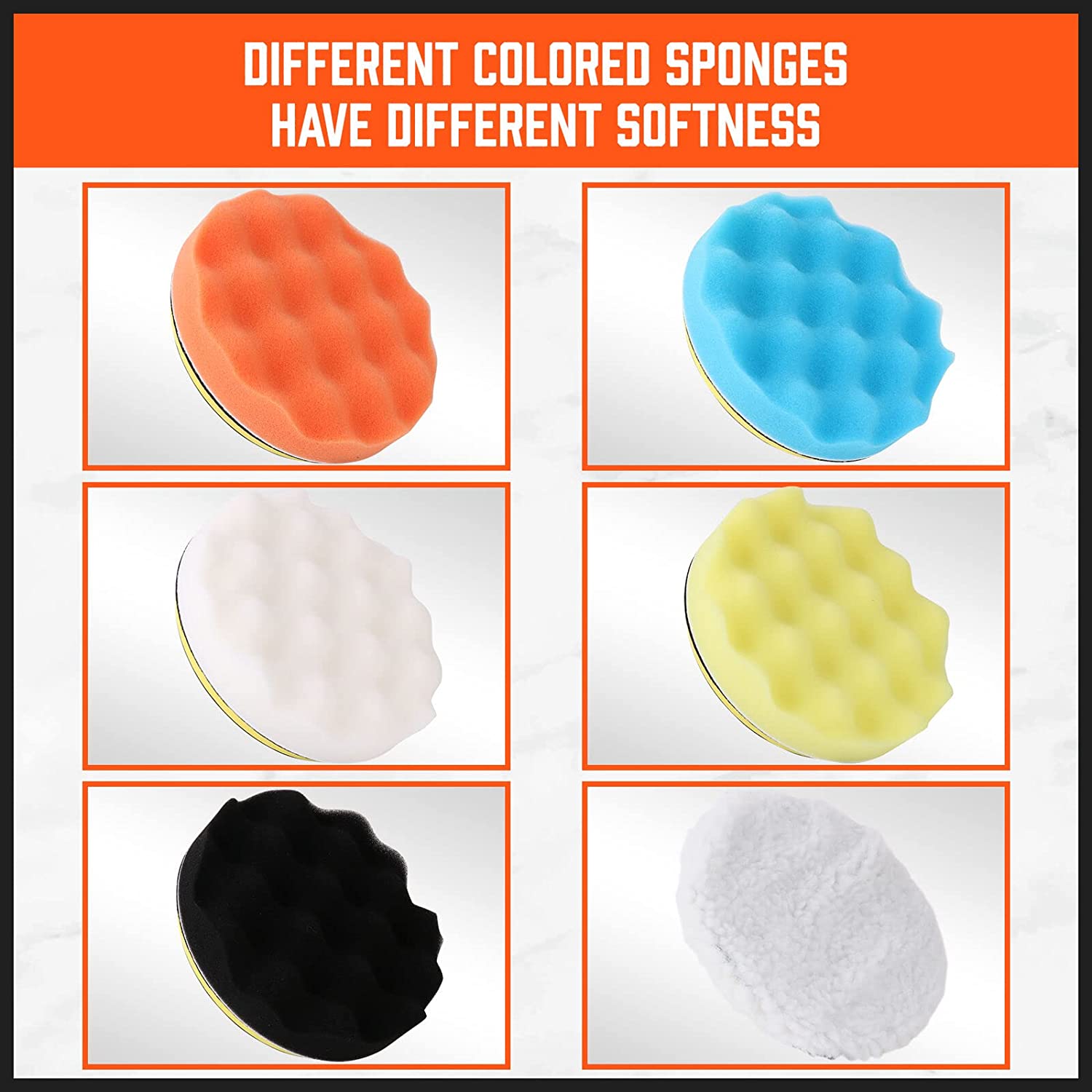 11 Piece Buffing Sponge Pads Kit - South East Clearance Centre