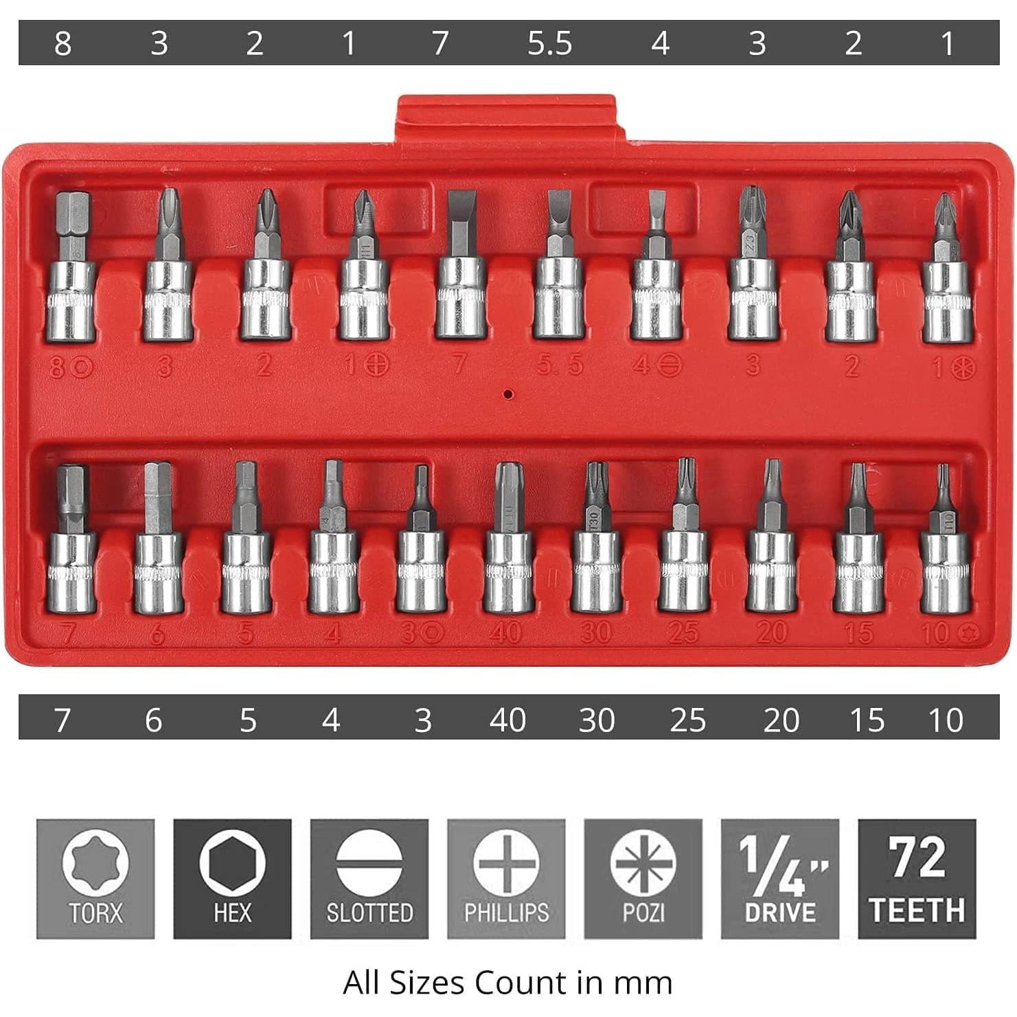 46 piece 1/4” drive socket set - South East Clearance Centre