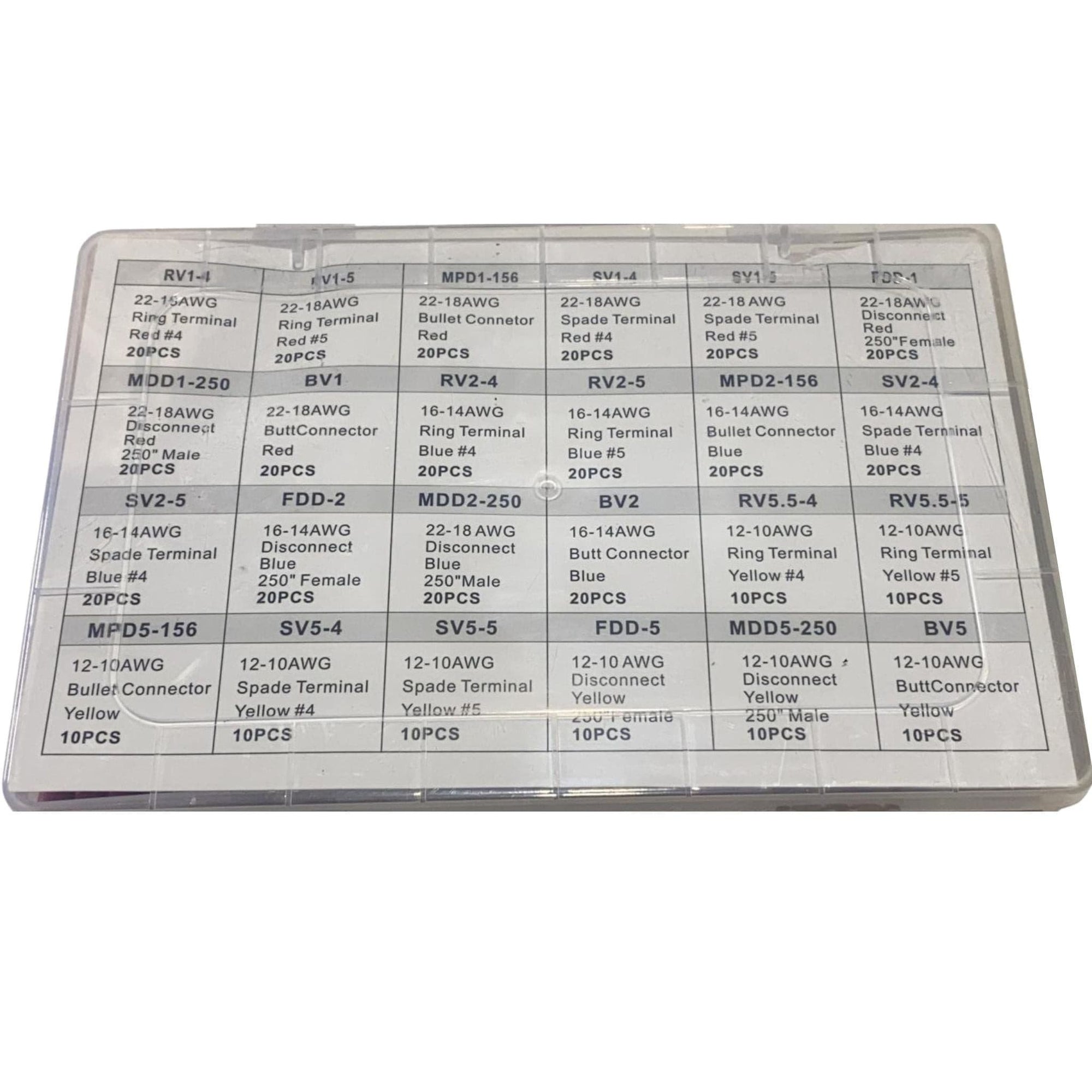 400 Pieces Assorted Crimp Spade Terminal Insulated Electrical Wire Connector Kit - South East Clearance Centre