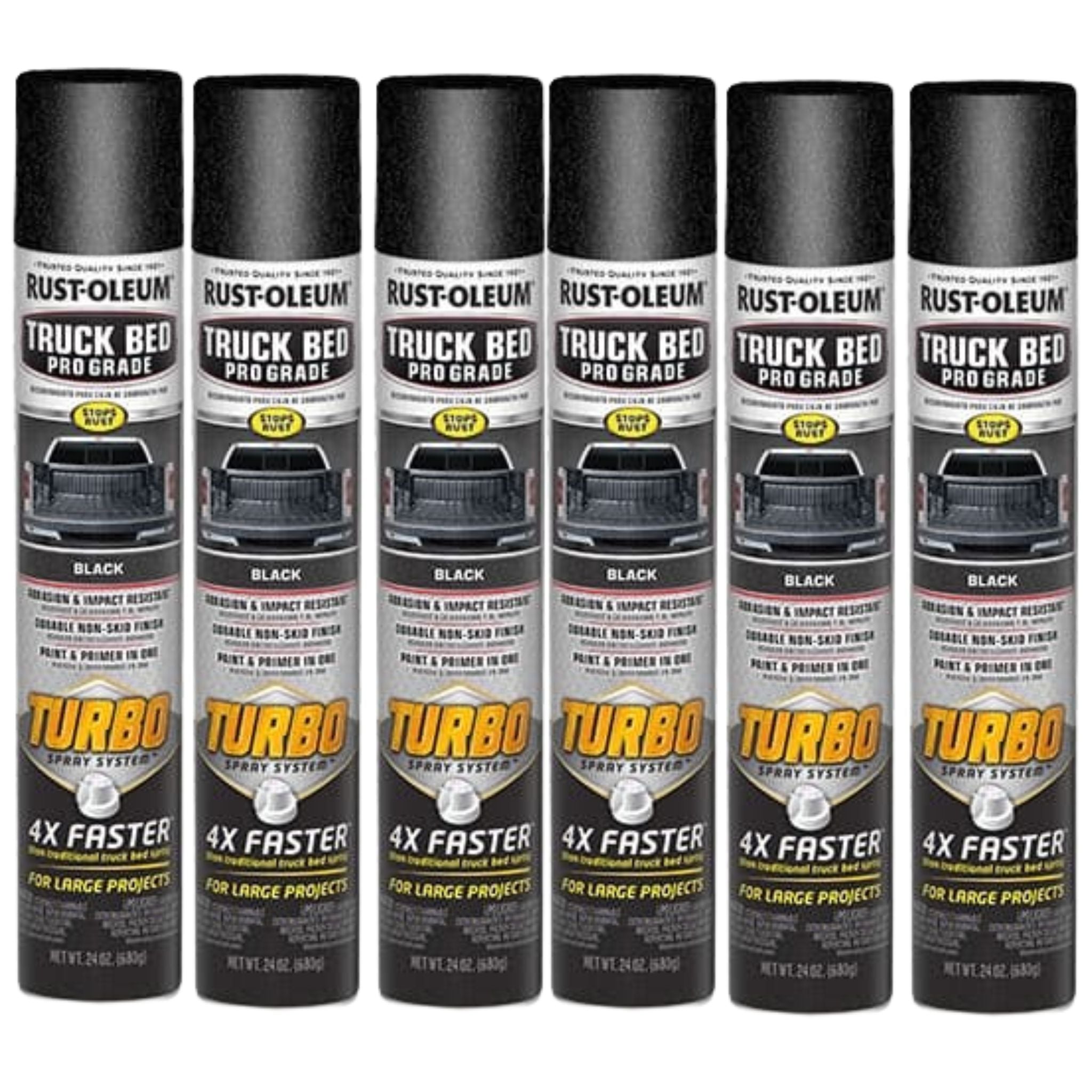 6 Pack - AUTOMOTIVE Rust-Oleum Truck Bed Pro Grade with Turbo Spray System - South East Clearance Centre