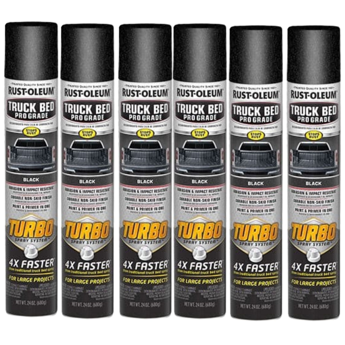 6 Pack - AUTOMOTIVE Rust-Oleum Truck Bed Pro Grade With Turbo Spray ...