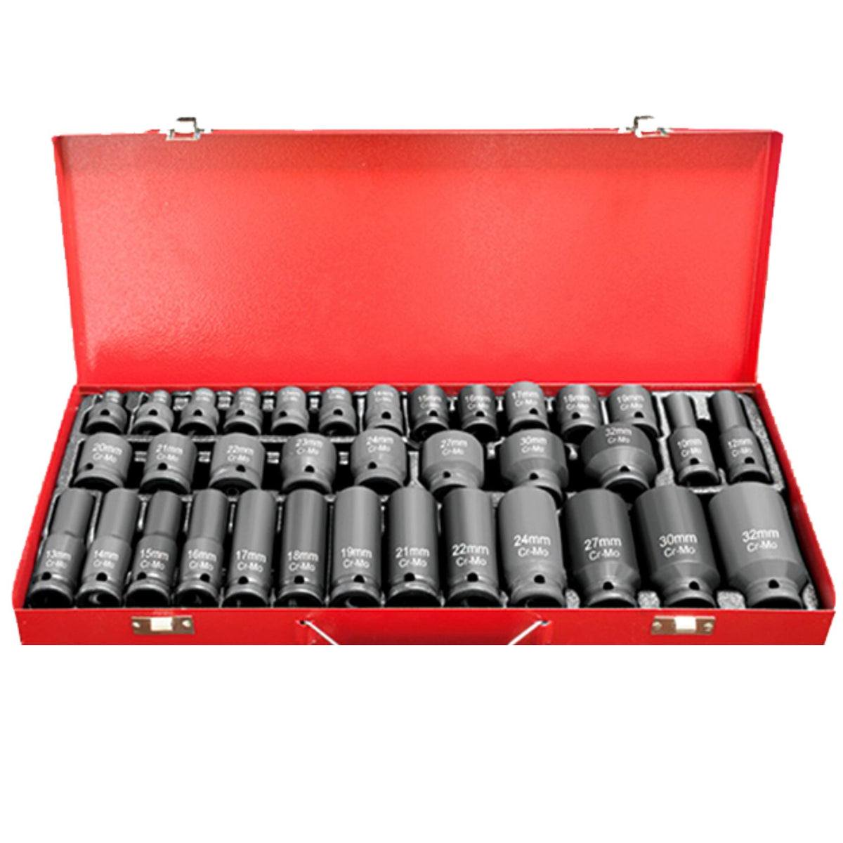 35 Piece 1/2&quot;Drive Deep Air Impact Socket 8-32MM - South East Clearance Centre