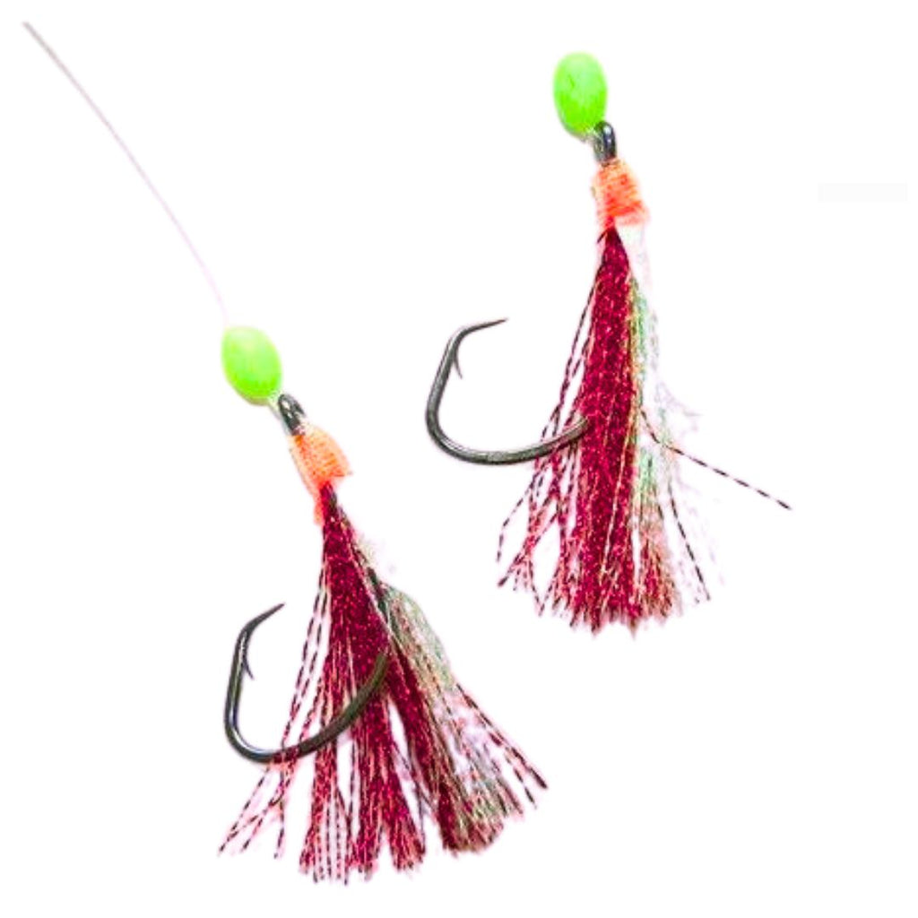 Snapper Mates Premade Paternoster Rig - 3/0 Red/Chartreuse 2 Rigs