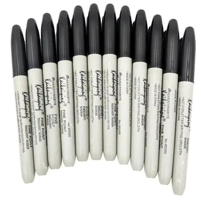 12 Pack - Permanent Markers (Black) - South East Clearance Centre