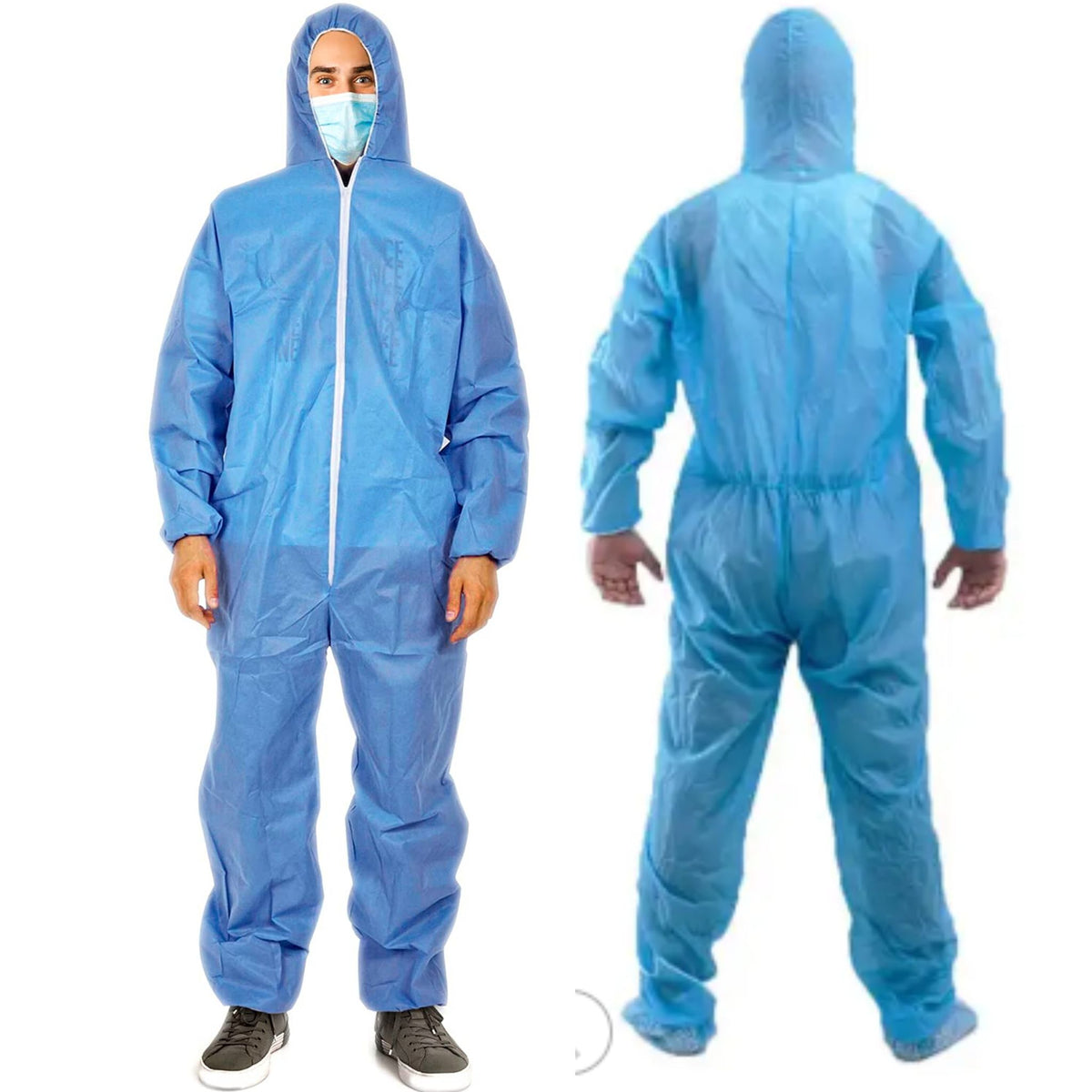 Blue Disposable Protective Overalls | Isolation Clothing | Exposure ...