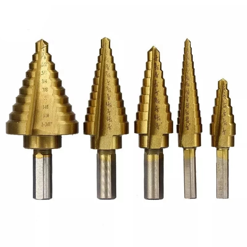 5 Piece HSS Step Drill Bit Set - South East Clearance Centre