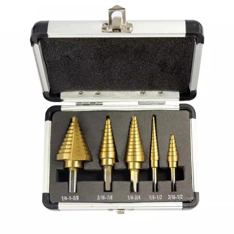 5 Piece HSS Step Drill Bit Set - South East Clearance Centre