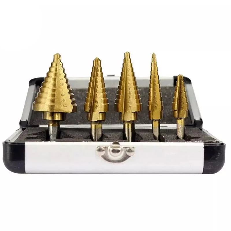 5 Piece HSS Step Drill Bit Set - South East Clearance Centre