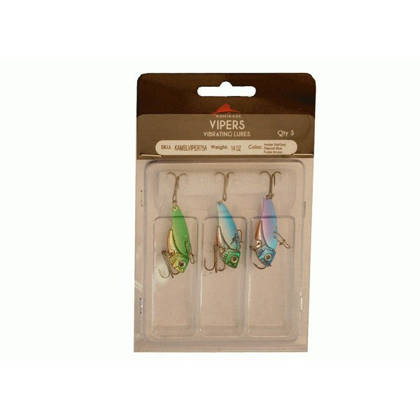 KAMIKAZE Metal Blades - Vibrating Lures 3 Pk A  - 7.5gr -Color varied - South East Clearance Centre