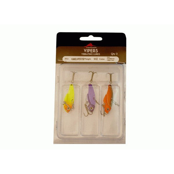 KAMIKAZE Metal Blades - Vibrating Lures 3 Pk B  - 7.5gr -Color varied - South East Clearance Centre