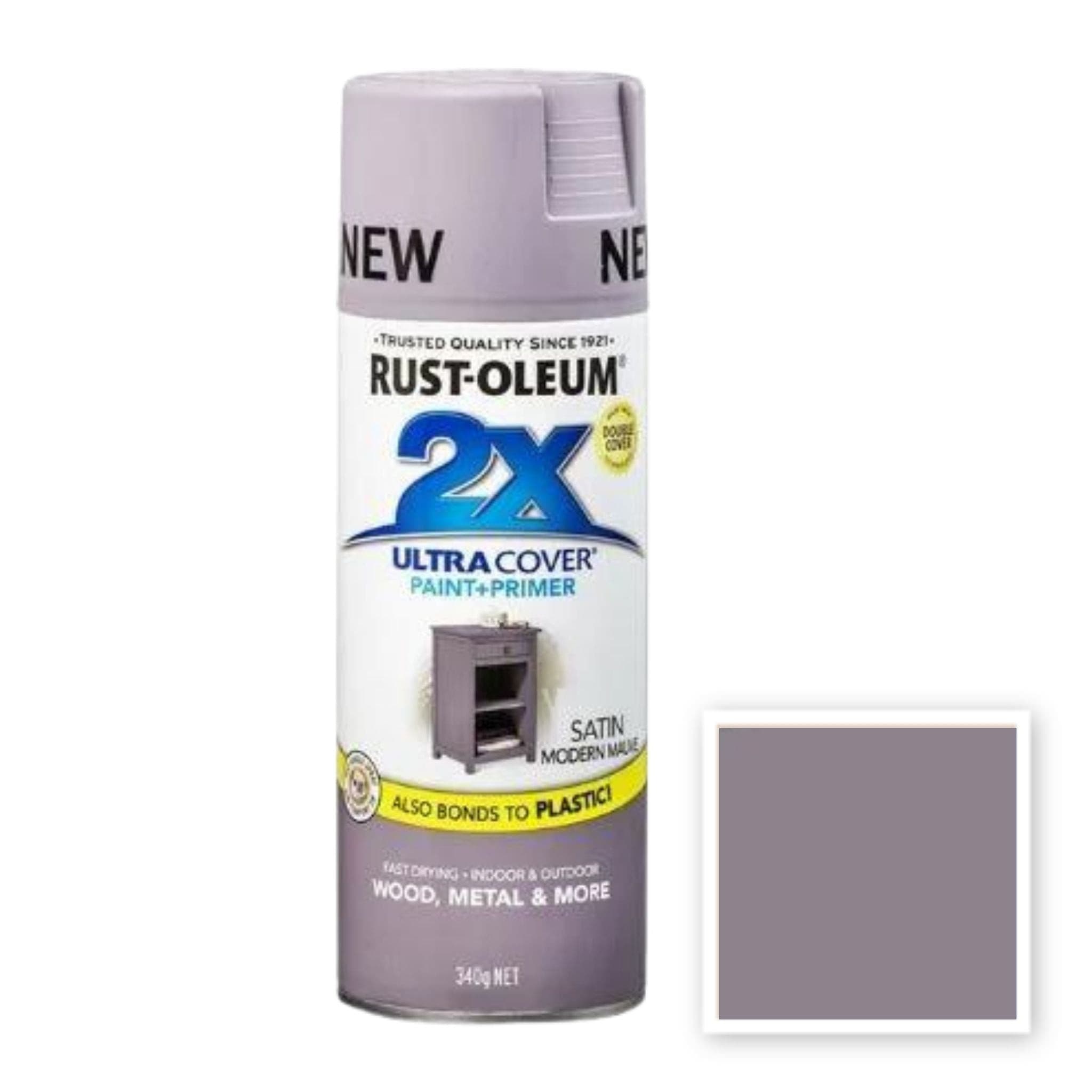 Rustoleum 2X Ultra Cover Gloss Spray - Satin Modern Mauve (6 Cans) - South East Clearance Centre