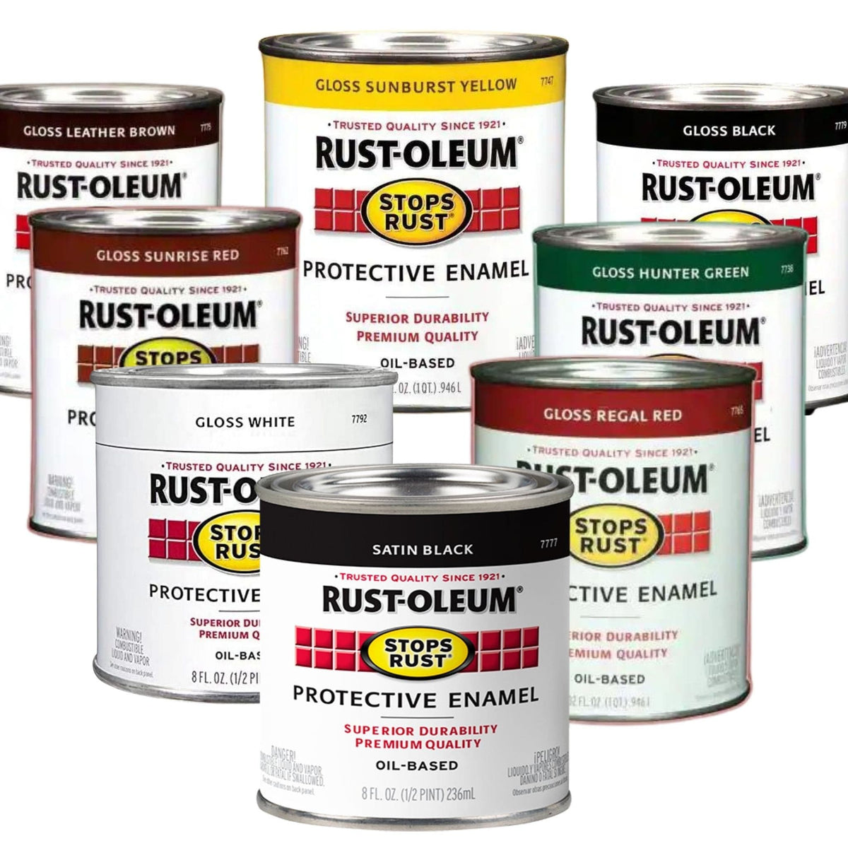 6 Pack Rustoleum Stops Rust Protective Enamel Paint 236ml Per Tin   RustoleumStopsRust SouthEastClearance 1200x 