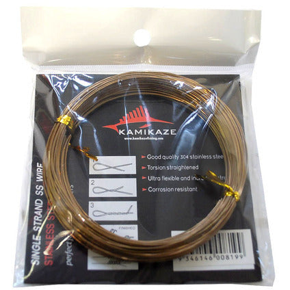 Kamikaze - Large Tooth Proof SS Sgle Strand Wire Leader - 25m - South East Clearance Centre