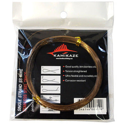 Kamikaze - Medium Tooth Proof SS Sgle Strand Wire Leader - 25m - South East Clearance Centre