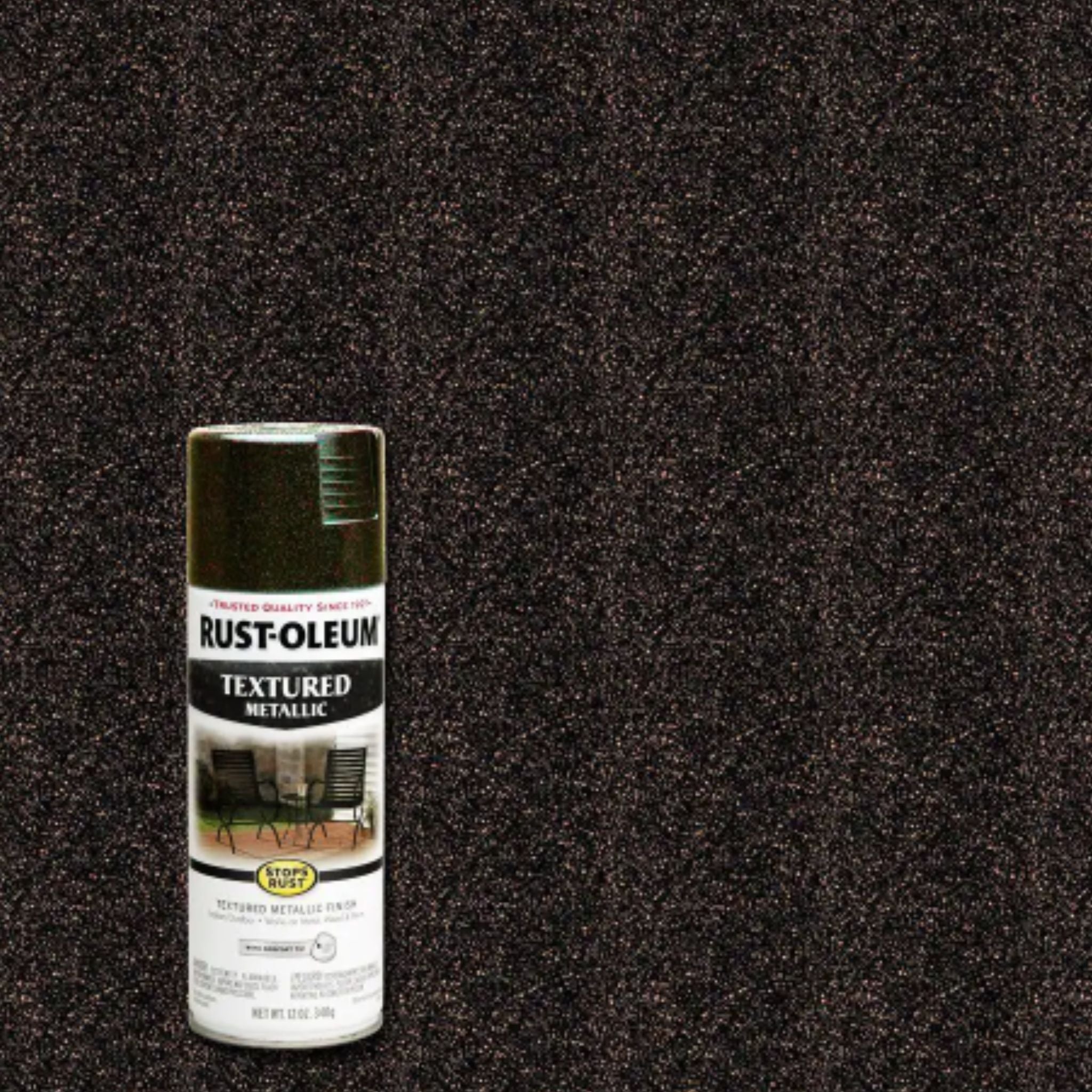 Rustoleum - STOPS RUST Textured Metallic Spray Paint - MYSTIC BROWN (6 cans) - South East Clearance Centre