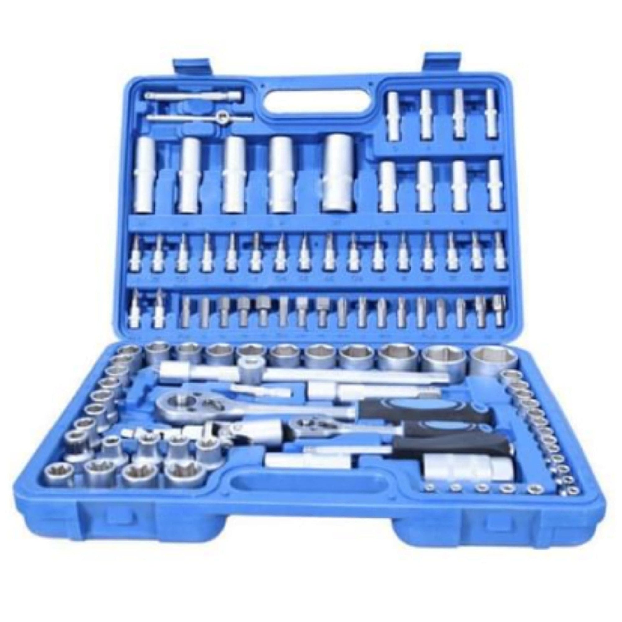 108 PCS Socket Ratchet Wrench Set 1/2" 1/4" Drive Screwdriver Screw Driver Bit 6PT - South East Clearance Centre