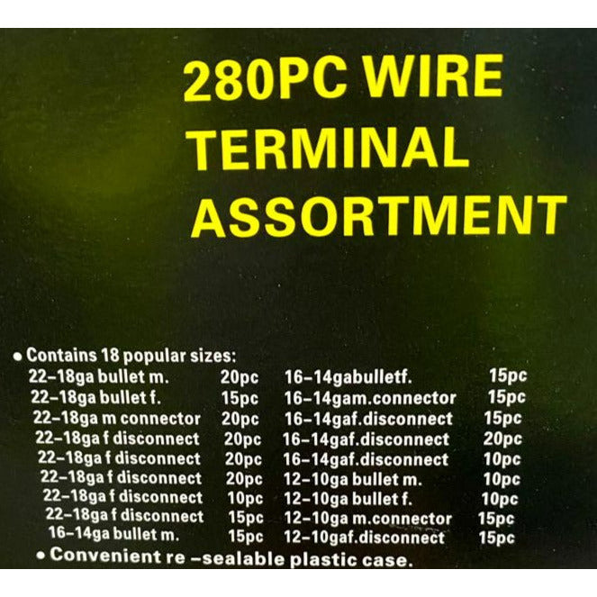 280 Pieces Assorted Crimp Spade Terminal Insulated Electrical Wire Connector Kit - South East Clearance Centre