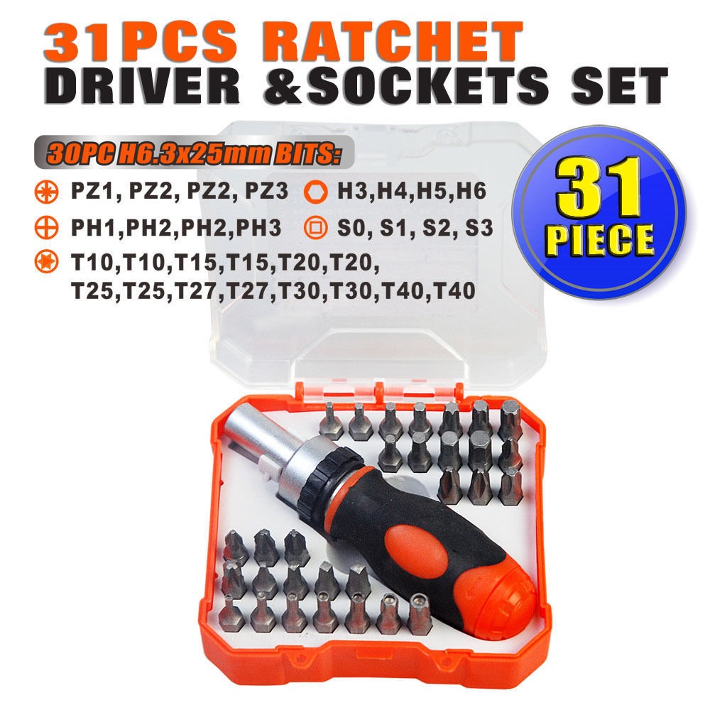 31 piece ratchet screwdriver & Bit Set - South East Clearance Centre