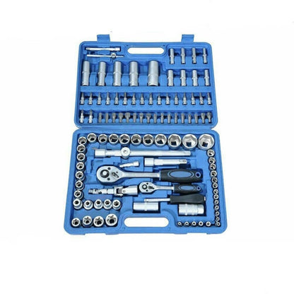 108 PCS Socket Ratchet Wrench Set 1/2" 1/4" Drive Screwdriver Screw Driver Bit 6PT - South East Clearance Centre