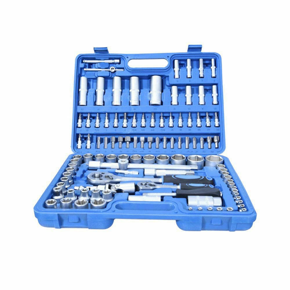 108 PCS Socket Ratchet Wrench Set 1/2" 1/4" Drive Screwdriver Screw Driver Bit 6PT - South East Clearance Centre